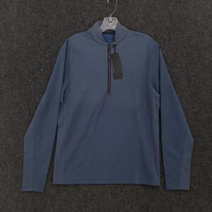 Greyson Siasconset Pullover Men's Small Blue Quarter 1/4 Zip Golf Mock Neck